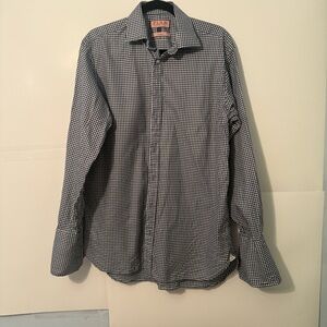Thomas Pink Prestige Black and White Checkered Men's Shirt